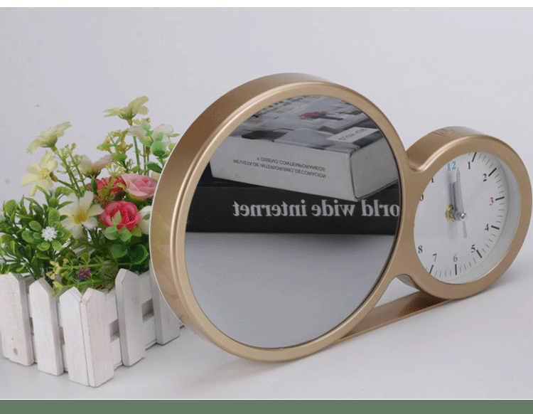 Photo Frame Clock Magic Mirror Photo Frame round Led Gift Wedding Studio Magic Mirror Multifunctional Photo Frame with Clock