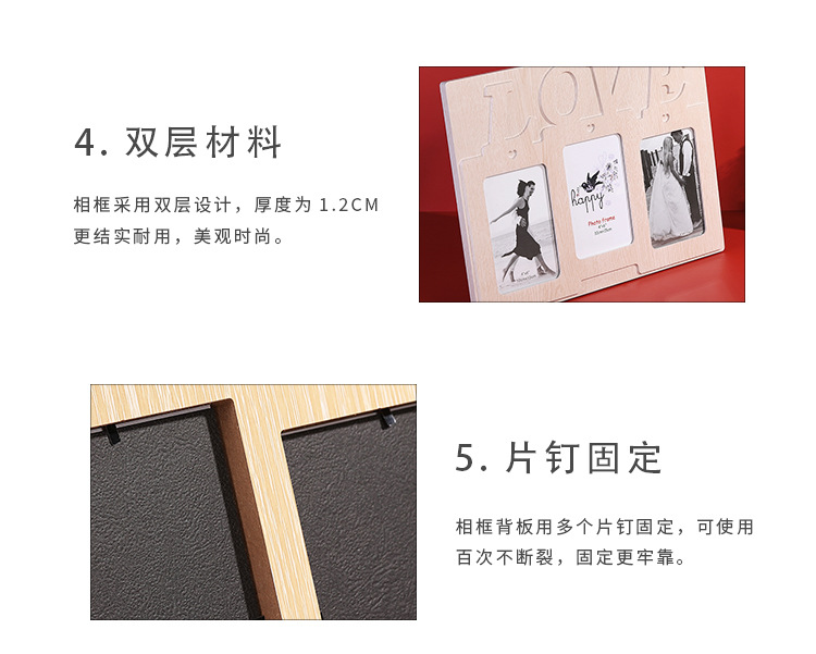 2020 New Creative Blister Photo Frame Living Room Bedroom Study Three-Dimensional Table Photo Frame and Picture Frame Factory Direct Sales