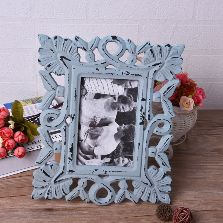European-Style Classical Photo Frame Creative Home Decoration 6-Inch Mold Pressing Photo Frame Wedding Dress Photo Studio Dedicated Photo Frame Customization