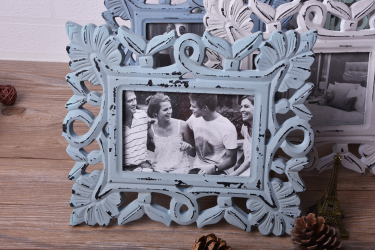 European-Style Classical Photo Frame Creative Home Decoration 6-Inch Mold Pressing Photo Frame Wedding Dress Photo Studio Dedicated Photo Frame Customization