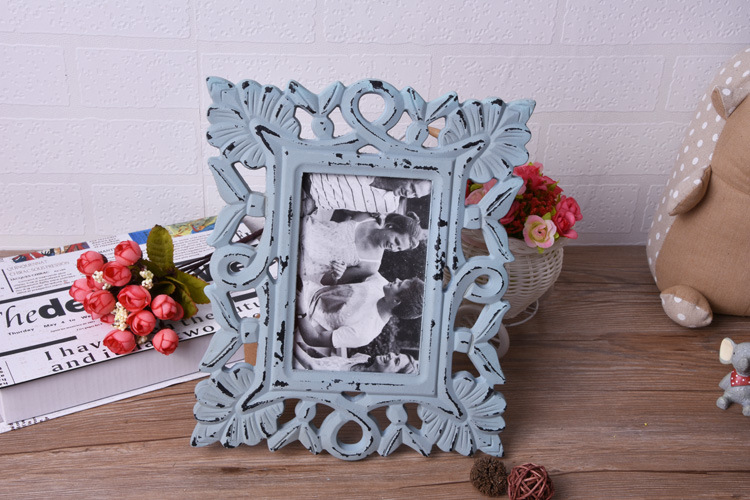 European-Style Classical Photo Frame Creative Home Decoration 6-Inch Mold Pressing Photo Frame Wedding Dress Photo Studio Dedicated Photo Frame Customization
