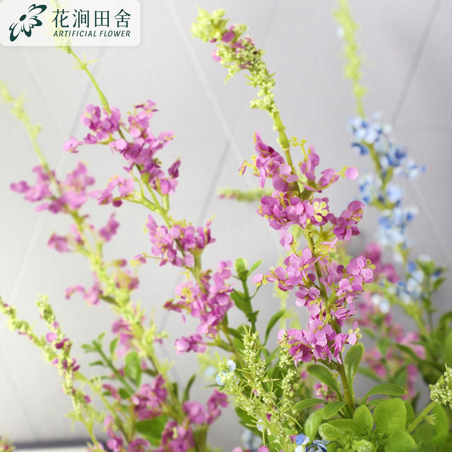 Artificial Blue and Clothing Sage Flower Pine Cordyceps Idyllic Ins Artificial Flower Material Fake Flower Decoration Home Decor Floriculture