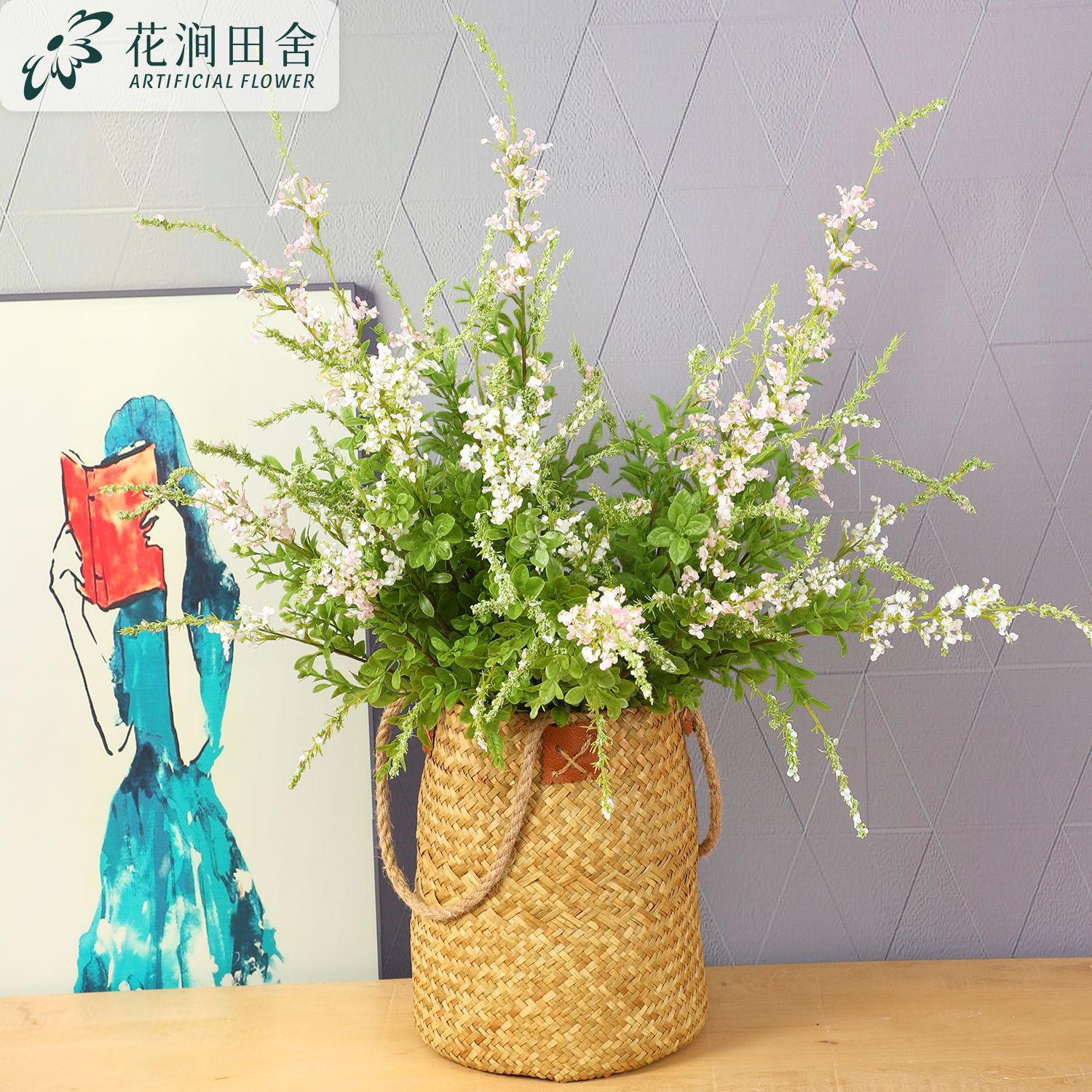 Artificial Blue and Clothing Sage Flower Pine Cordyceps Idyllic Ins Artificial Flower Material Fake Flower Decoration Home Decor Floriculture