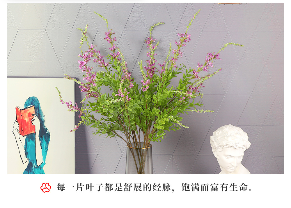 Artificial Blue and Clothing Sage Flower Pine Cordyceps Idyllic Ins Artificial Flower Material Fake Flower Decoration Home Decor Floriculture