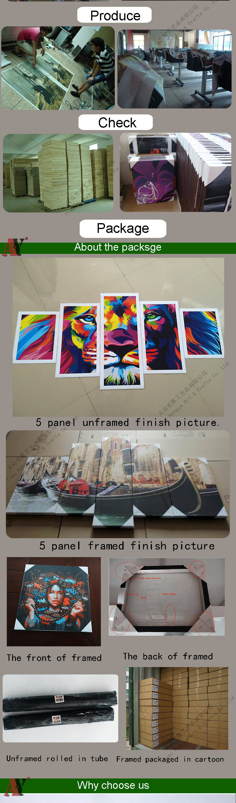Factory directly export 4 Panel Auspicious meanings Elephant Canvas Painting design for home decor wall art