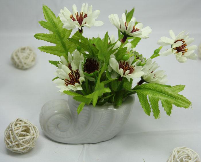 Small bonsai accessories home decor artificial flower desktop display living room flower 073 small green Chrysanthemum