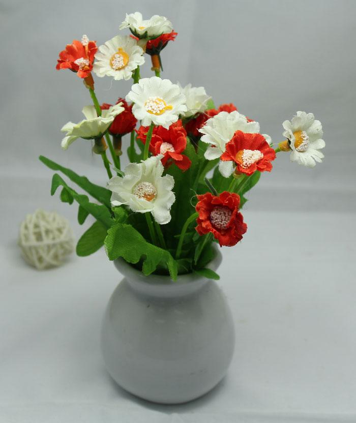 Small bonsai accessories home decor artificial flower desktop display living room flower 073 small green Chrysanthemum