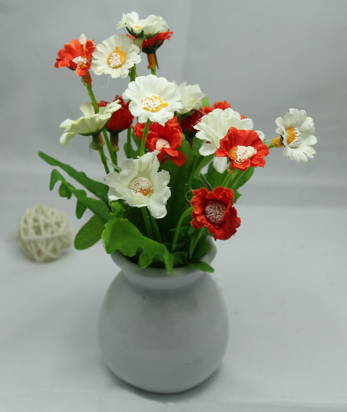 Small bonsai accessories home decor artificial flower desktop display living room flower 073 small green Chrysanthemum