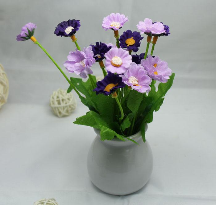 Small bonsai accessories home decor artificial flower desktop display living room flower 073 small green Chrysanthemum