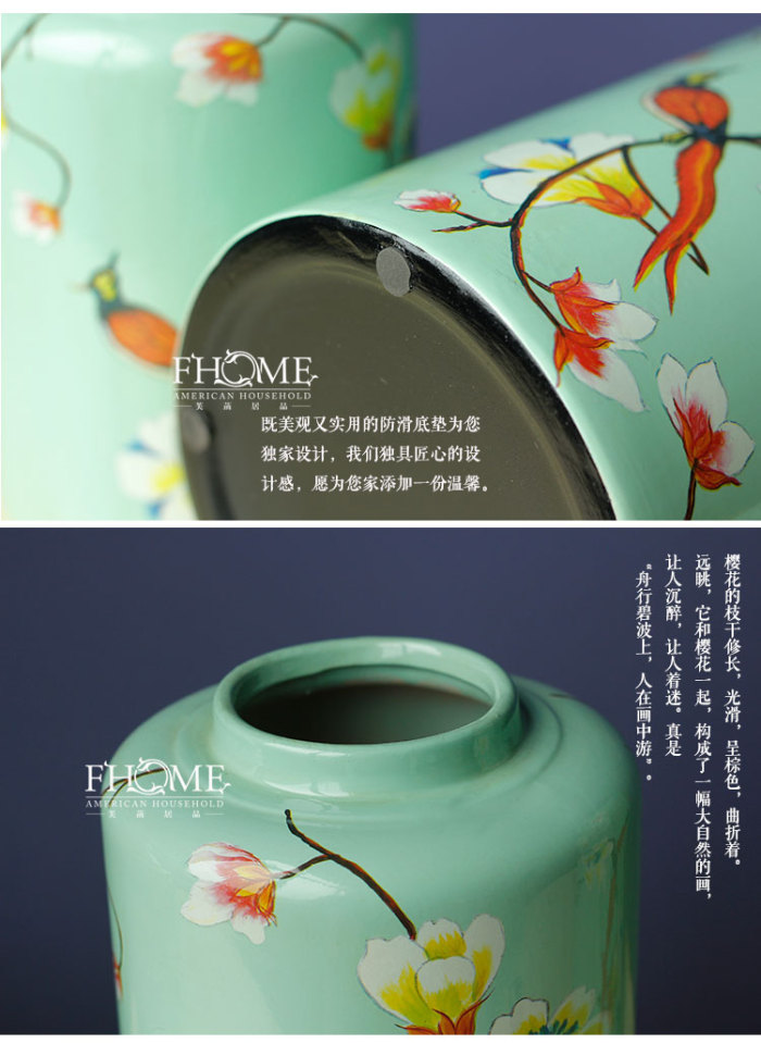 Ceramic decorative ornaments crafts upscale drapery home decor blue medium