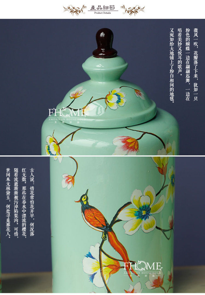 Ceramic decorative ornaments crafts upscale drapery home decor blue medium