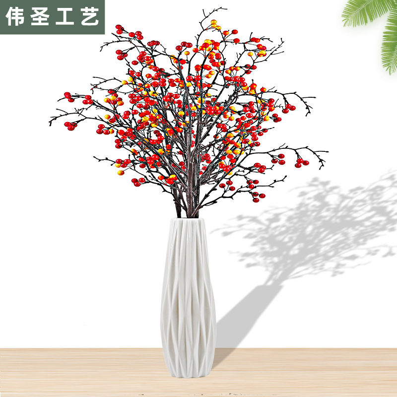 Craft Wutong Fruit Simulation Berries Chinese Hawthorn Fortune Fruit Wutong Fruit Home Decor Floriculture Fake Flower Ornaments