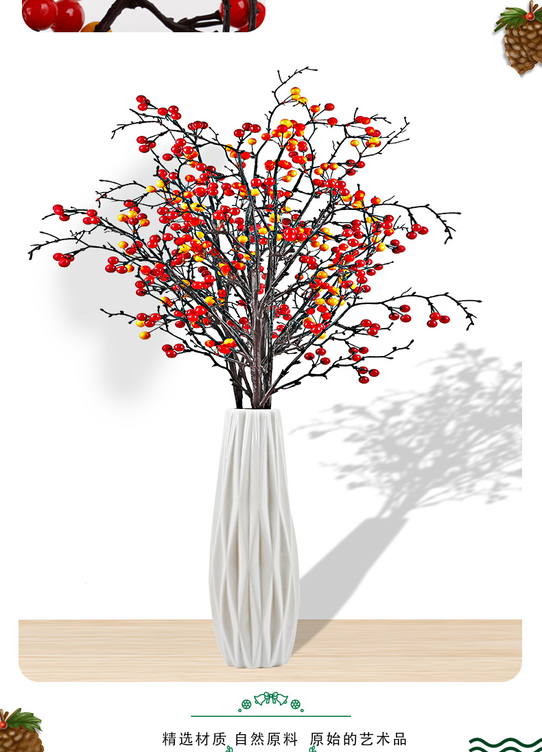 Craft Wutong Fruit Simulation Berries Chinese Hawthorn Fortune Fruit Wutong Fruit Home Decor Floriculture Fake Flower Ornaments