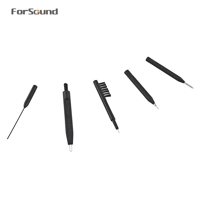 One-Stop Digital Hearing Aid Accessories Cleaning Care Suit Dry Clean Cloth Cleaning Brush Ventilation Rod Screwdriver