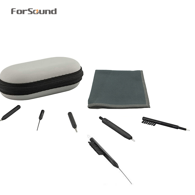 One-Stop Digital Hearing Aid Accessories Cleaning Care Suit Dry Clean Cloth Cleaning Brush Ventilation Rod Screwdriver