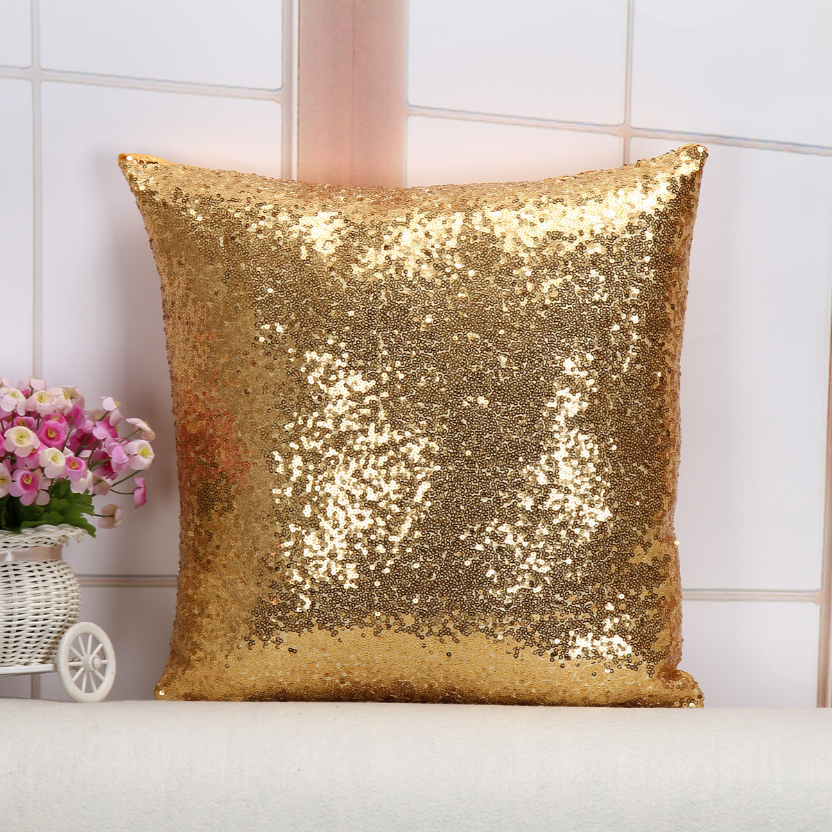 South pillowcase single side pearl for car pillows with a solid color as Amazon home Decor as cover the custom 