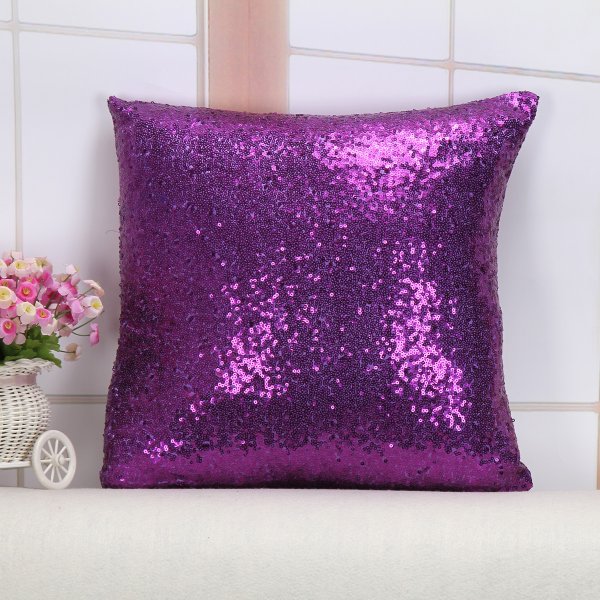 South pillowcase single side pearl for car pillows with a solid color as Amazon home Decor as cover the custom 