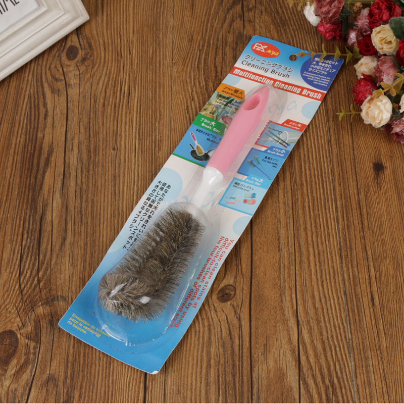 Brush. Clean and brush the bottle brush with brush.