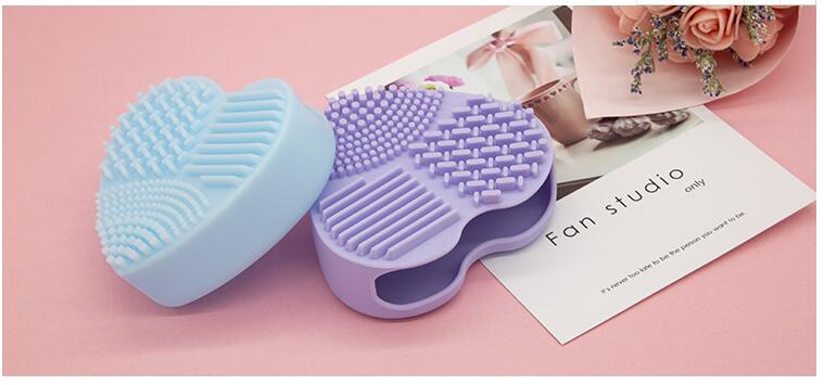 Heart-shaped makeup cleaning tool, silicone heart-shaped egg wash, clean brush pad Heart-shaped makeup cleaning tool, silicone heart-shaped egg wash, clean brush pad