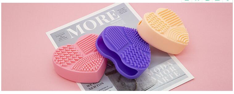 Heart-shaped makeup cleaning tool, silicone heart-shaped egg wash, clean brush pad Heart-shaped makeup cleaning tool, silicone heart-shaped egg wash, clean brush pad