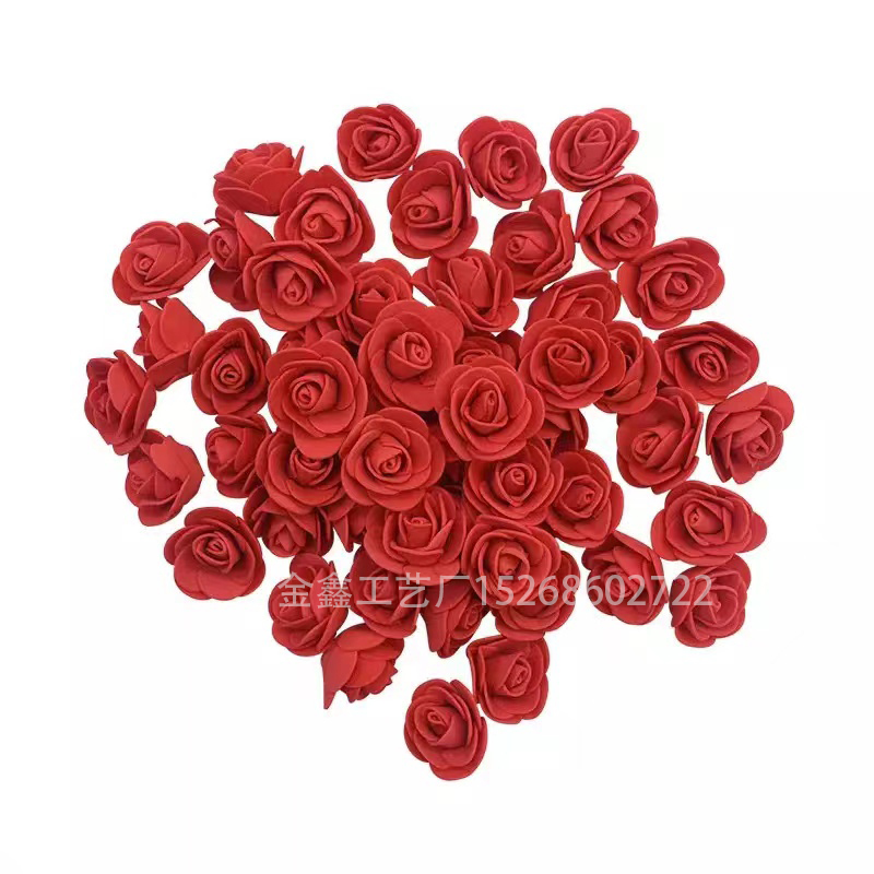 3.5cm Foam Rose for Bear Artificial Flowers Diy Gifts Box Wedding Decorative Christmas Home Decor 20 Color