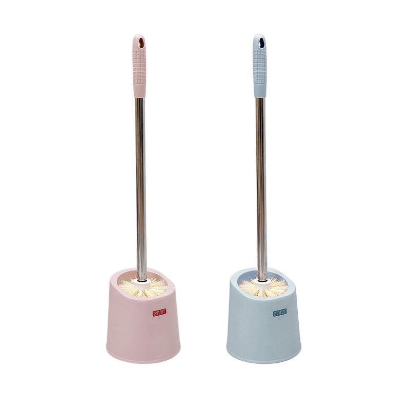 Go to dead end toilet clean toilet the scrub toilet long handle wall hanging stainless steel soft bristle brush set with base