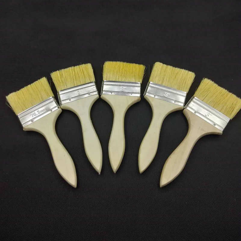 Factory Wholesale Wooden Handle Paint Brush Imitation Bristle Silk Brush Marine Hair Brush Barbecue clean brush Factory Wholesale Wooden Handle Paint Brush Imitation Bristle Silk Brush Marine Hair Brush Barbecue clean brush