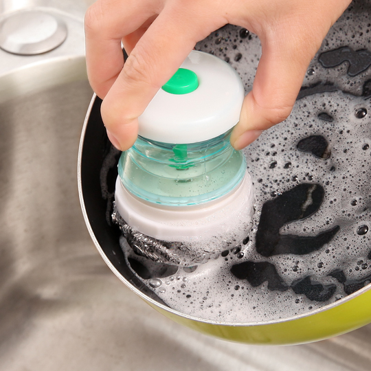 Hydraulic wash pot brush Wash dishes Brush kitchen supplies clean ball wire washing automatically add liquid non-stick pot brush pot