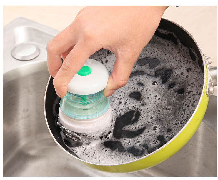Hydraulic wash pot brush Wash dishes Brush kitchen supplies clean ball wire washing automatically add liquid non-stick pot brush pot