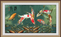 447-color wash and diamond full diamond China's updated version of dolls cross stitch cartoon mini diamonds painted mural decorations home decor