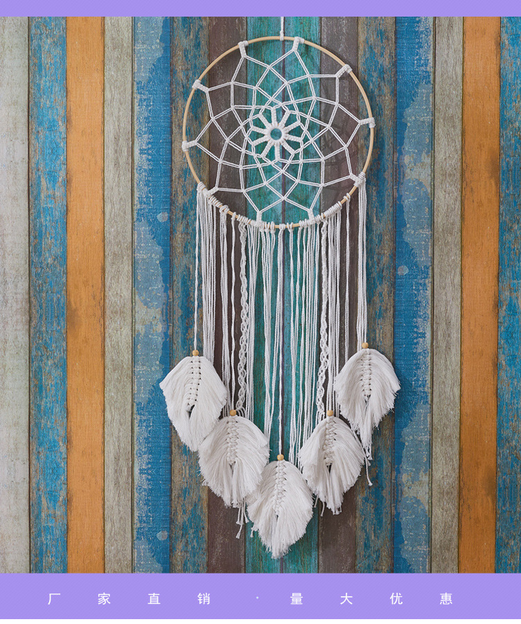 Amazon's Popular White Tassel Dream Catcher Dream Chaser Dream Shop Wind Chimes home decor pendant gift Amazon's Popular White Tassel Dream Catcher Dream Chaser Dream Shop Wind Chimes home decor pendant gift