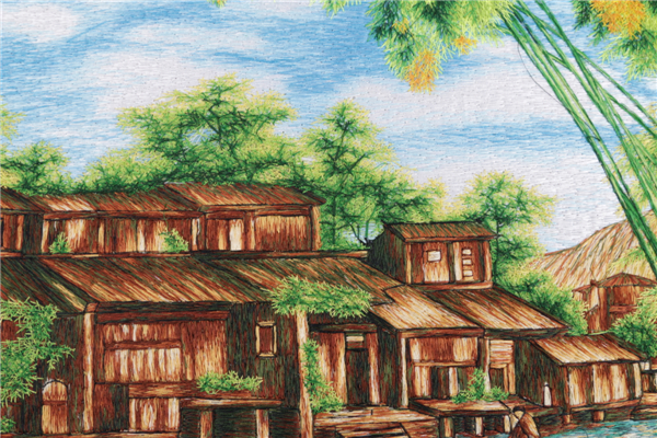 Water small embroidery home decor paintings Water small embroidery home decor paintings