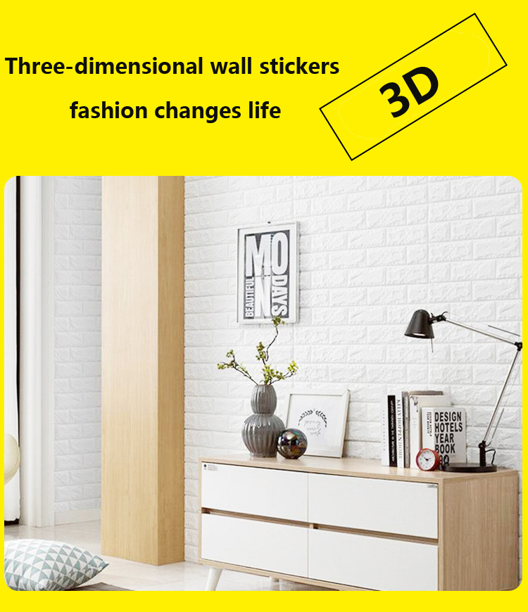 3D Wall Panel Stickers Living Room Brick Wallpaper for Kids Room Bedroom Home Decor Covering Self adhesive Wallpaper