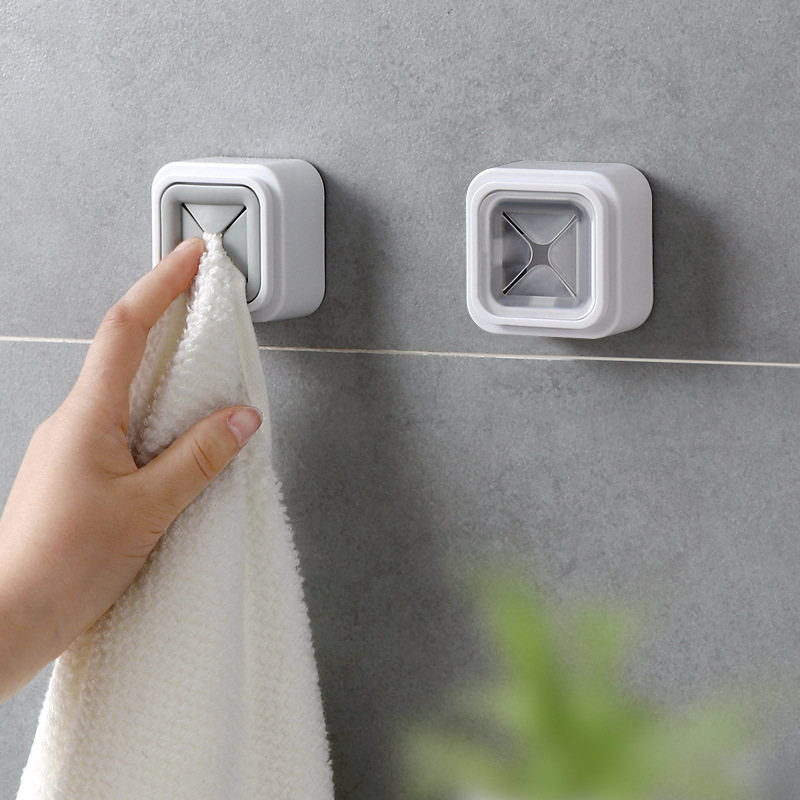 Japanese style creative non-perforated towel rack kitchen supplies dishcloth plug household plastic washcloth towel rack Japanese style creative non-perforated towel rack kitchen supplies dishcloth plug household plastic washcloth towel rack