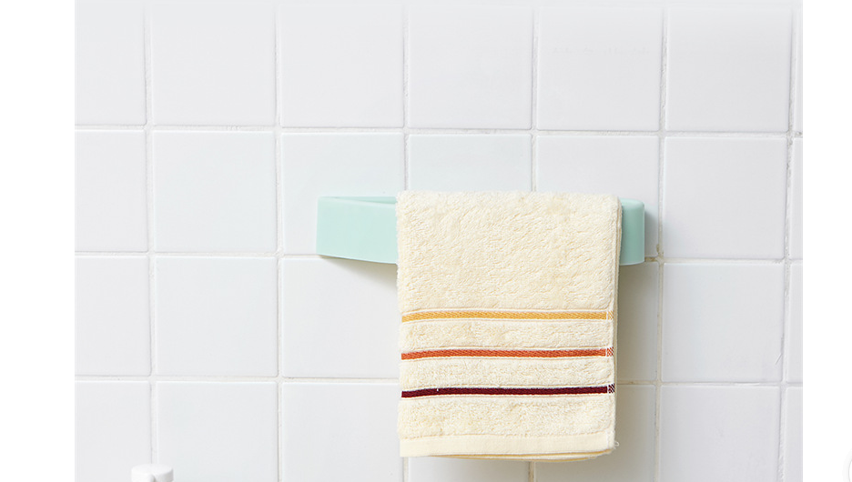 Plastic shoe rack wall - type non - punching multi - function paste bathroom kitchen towel rack rack