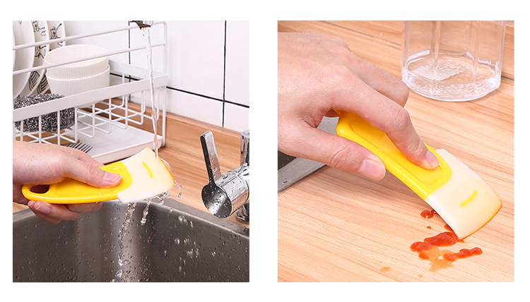 1124 high temperature resistant silicone oil scraper brush pan utensils oil cleaning scraper to use the clean stains