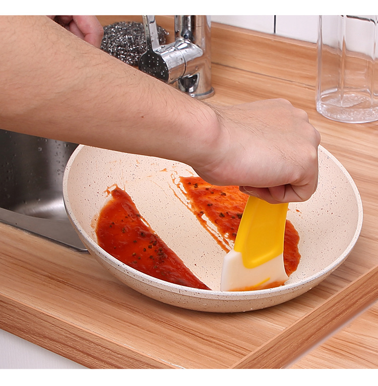 1124 high temperature resistant silicone oil scraper brush pan utensils oil cleaning scraper to use the clean stains