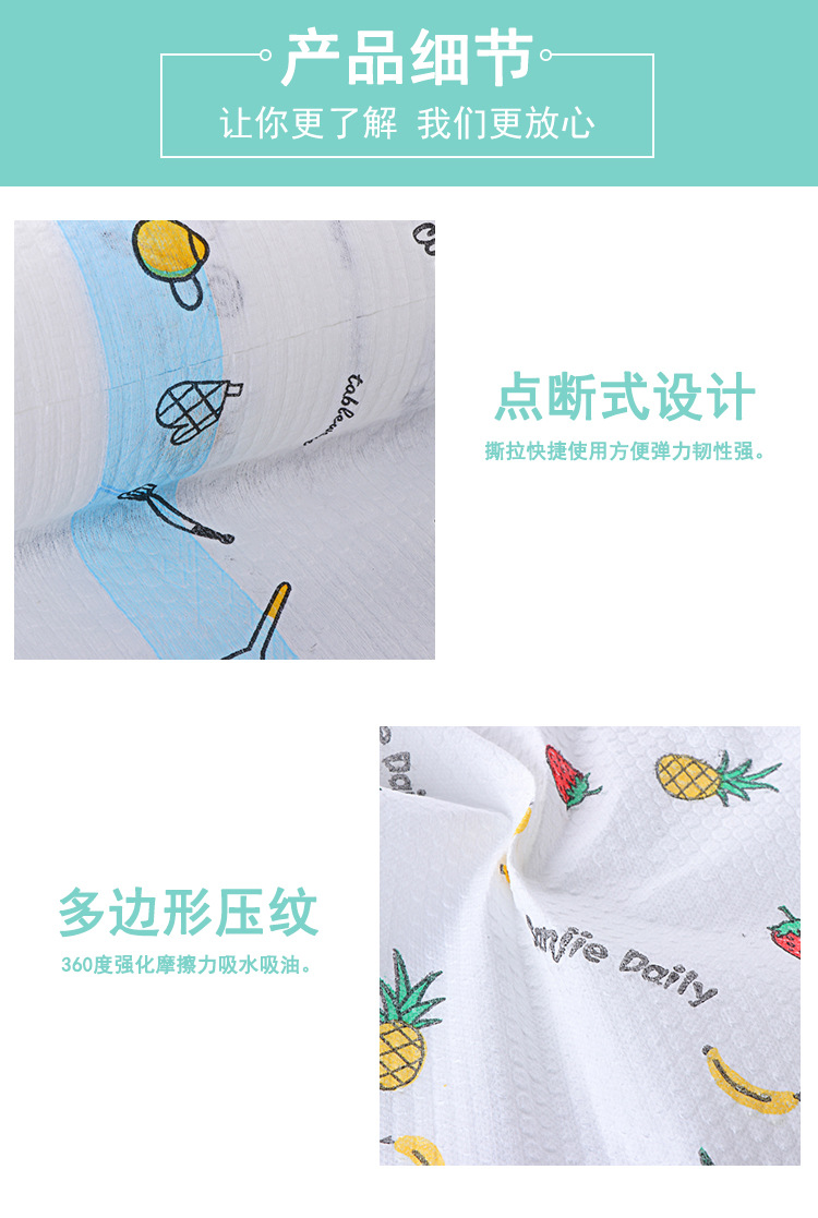 Wholesale Oil-Free Lazy Rag Non-Woven Dry and Wet Hand Towel Kitchen Supplies Disposable Dish Cloth
