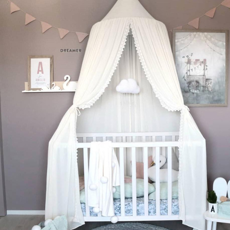 Chiffon Lace Nordic Style Ins 20 Years New Children's Tent Simple Hot Sale Babies' Mosquito Net  home decor 