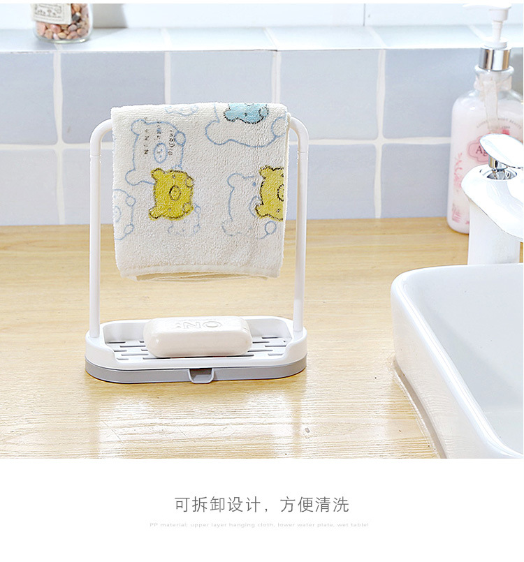 Kitchen plastic dishcloth receives hang frame do not have perforate kitchen countertop to wash dish cloth towel to pour 