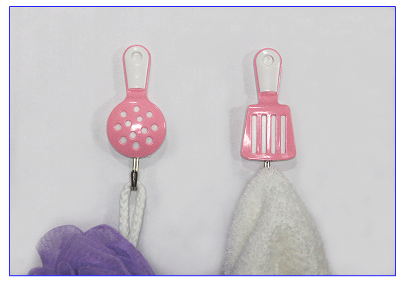 Zhenxin stick hook creative color hook kitchen bathroom hook simple towel hanging household seamless wall stick hook Zhenxin stick hook creative color hook kitchen bathroom hook simple towel hanging household seamless wall stick hook