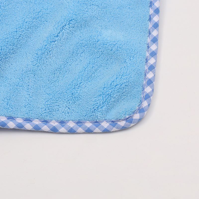 Hand Towel Absorbent Cloth Hanging Thickening Towel Cute Kitchen Hand Towel Bathroom Double-Sided Coral Fleece Handkerchief Cartoon