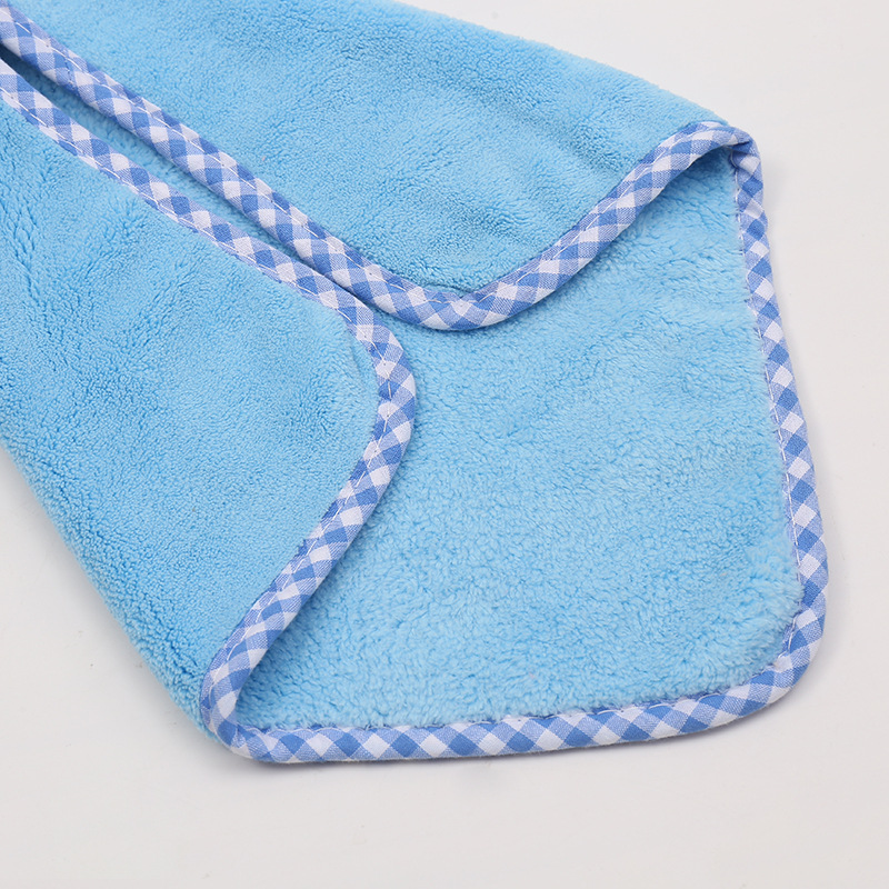 Hand Towel Absorbent Cloth Hanging Thickening Towel Cute Kitchen Hand Towel Bathroom Double-Sided Coral Fleece Handkerchief Cartoon