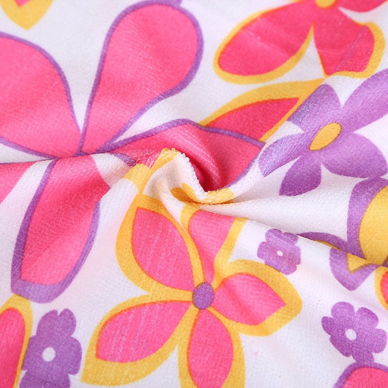 Household 4 installation printing dishcloth kitchen not stained with oil strong decontamination washing towel bibulous baijie cloth factory wholesale