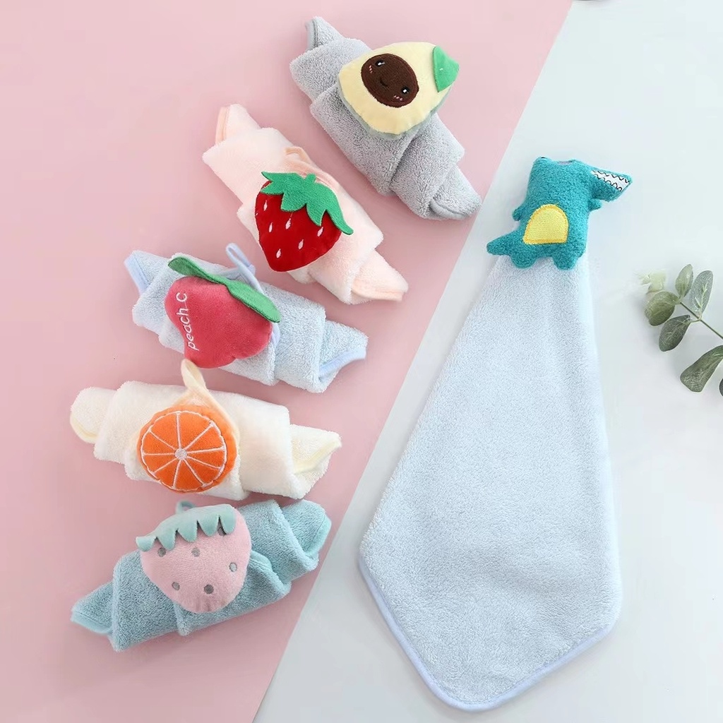 Yiwu Good Goods Coral Fleece Fruit Animal Decals Hand Towel Kitchen Daily Necessities Towel Hanging Yiwu Good Goods Coral Fleece Fruit Animal Decals Hand Towel Kitchen Daily Necessities Towel Hanging