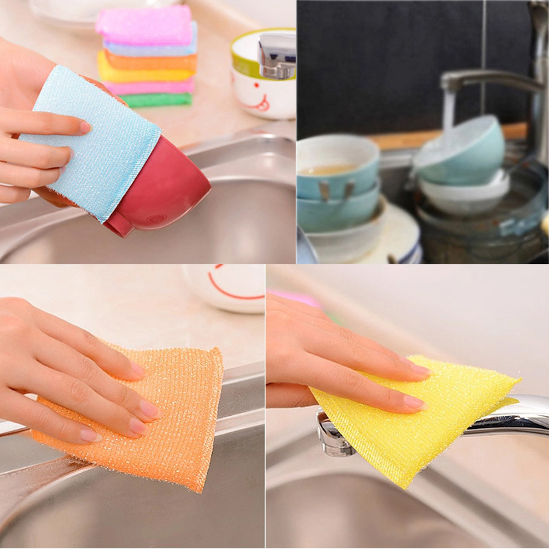 T New Product Sponge Wiper Kitchen Baijie Dish Towel Oil-Free Scouring Pad Color Cleaning Cloth Factory Direct Sales