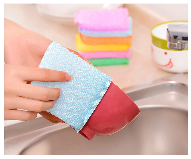 T New Product Sponge Wiper Kitchen Baijie Dish Towel Oil-Free Scouring Pad Color Cleaning Cloth Factory Direct Sales