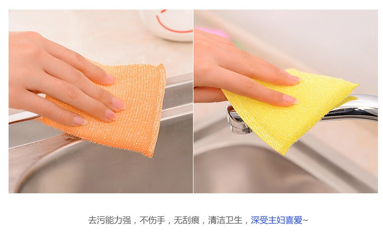 T New Product Sponge Wiper Kitchen Baijie Dish Towel Oil-Free Scouring Pad Color Cleaning Cloth Factory Direct Sales