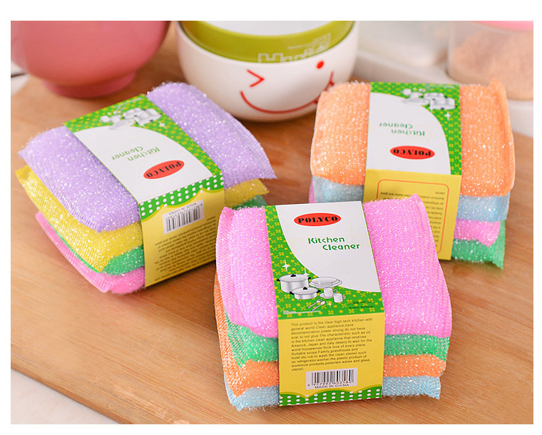 T New Product Sponge Wiper Kitchen Baijie Dish Towel Oil-Free Scouring Pad Color Cleaning Cloth Factory Direct Sales
