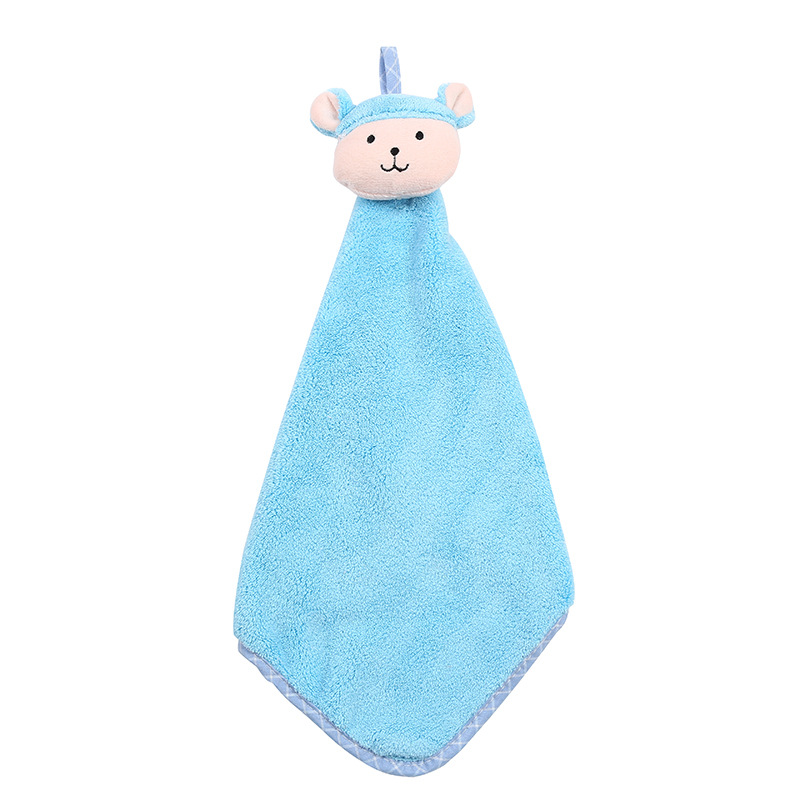 Thickened Cartoon Hanging Hand Towel Children&#039;s Hand-Wiping Absorbent Kitchen Bathroom Household Cute Korean Dry Hand Towel Towel Hanging